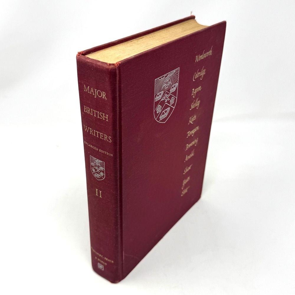Major British Writers Vol II Book Harcourt Brace Red Hardcover Vintage Classic